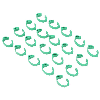 100pcs Chicken Identification Leg Bands Adjustable DIY Clip On Duck Bands for Geese Pigeons Green