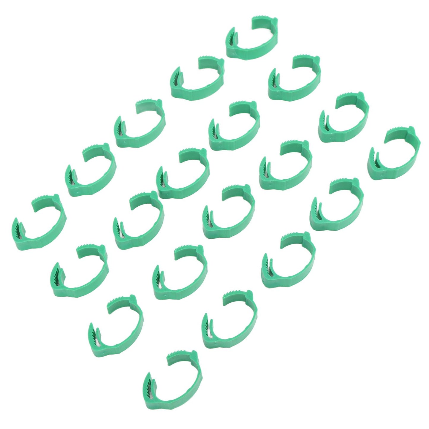 100pcs Chicken Identification Leg Bands Adjustable DIY Clip On Duck Bands for Geese Pigeons Green