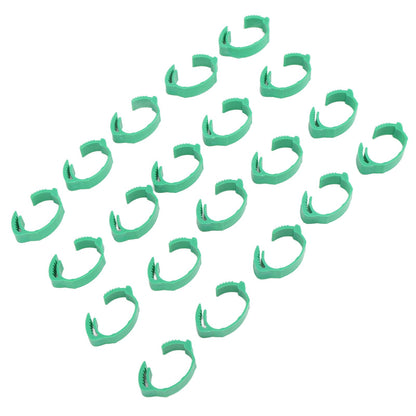100pcs Chicken Identification Leg Bands Adjustable DIY Clip On Duck Bands for Geese Pigeons Green