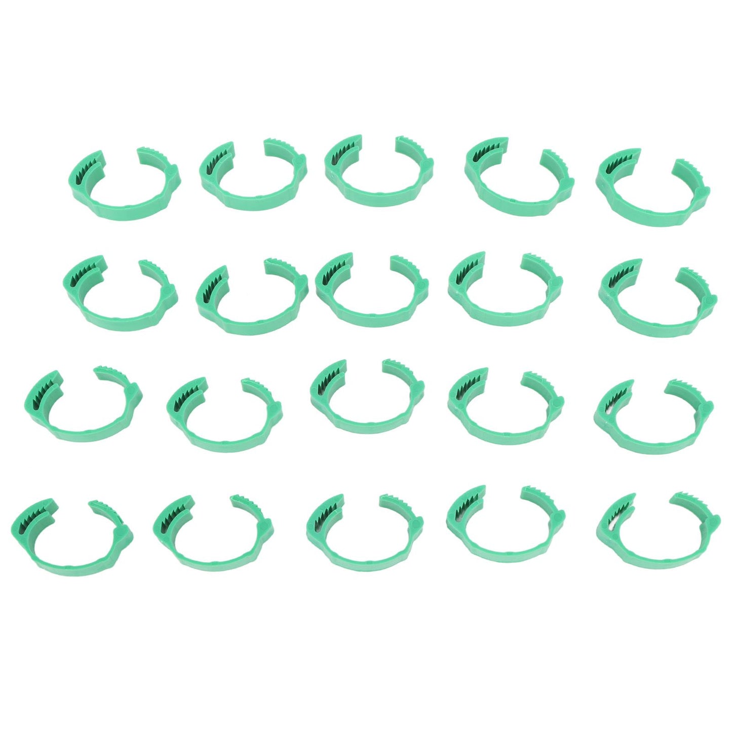 100pcs Chicken Identification Leg Bands Adjustable DIY Clip On Duck Bands for Geese Pigeons Green