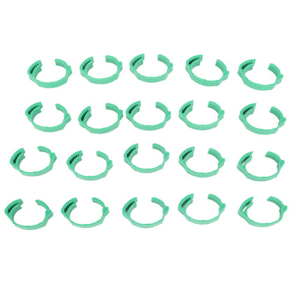 100pcs Chicken Identification Leg Bands Adjustable DIY Clip On Duck Bands for Geese Pigeons Green