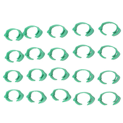 100pcs Chicken Identification Leg Bands Adjustable DIY Clip On Duck Bands for Geese Pigeons Green