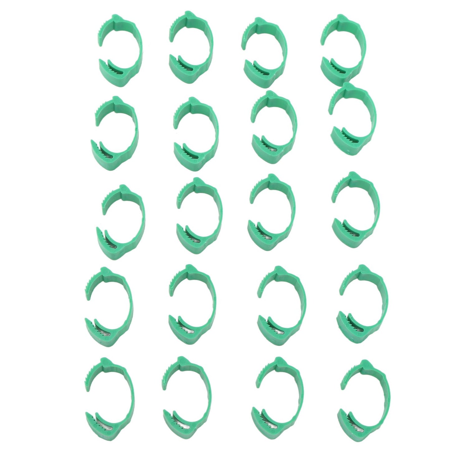 100pcs Chicken Identification Leg Bands Adjustable DIY Clip On Duck Bands for Geese Pigeons Green