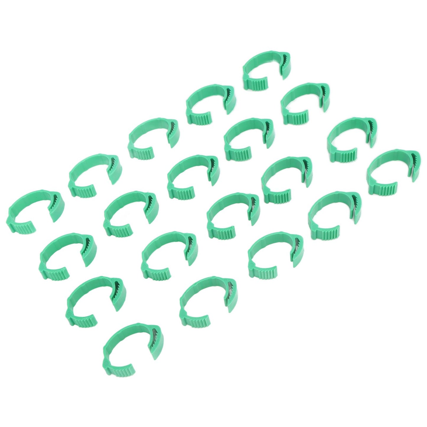 100pcs Chicken Identification Leg Bands Adjustable DIY Clip On Duck Bands for Geese Pigeons Green