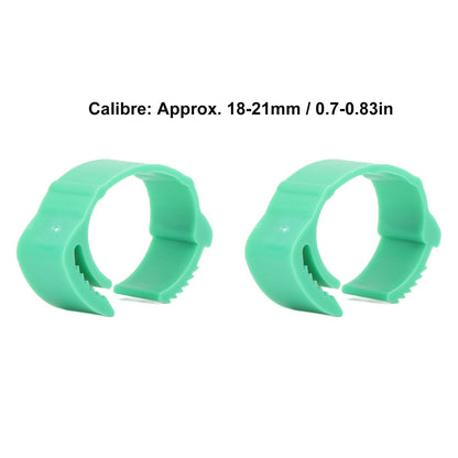 100pcs Chicken Identification Leg Bands Adjustable DIY Clip On Duck Bands for Geese Pigeons Green
