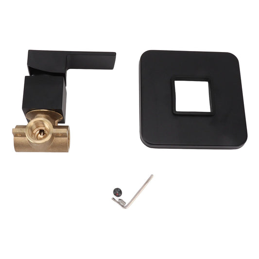 Shower Valves Wall Mount Copper Faucet Shower Rough In Valve Bathroom Trim Kit Single Handle Tub Shower Valve Mixer Black