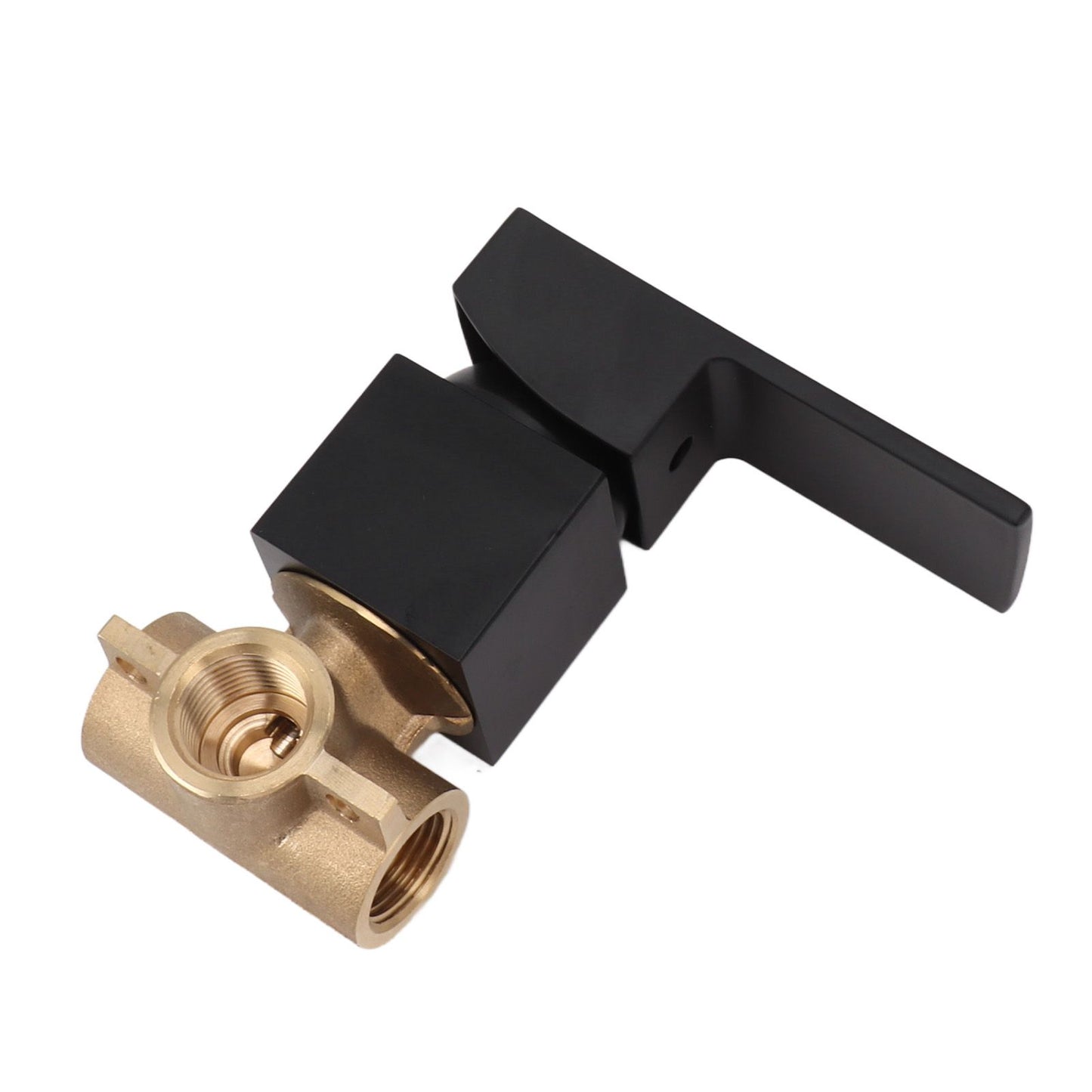 Shower Valves Wall Mount Copper Faucet Shower Rough In Valve Bathroom Trim Kit Single Handle Tub Shower Valve Mixer Black