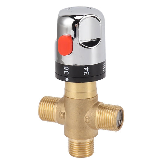 Thermostatic Mixing Valve Brass Shower Mixing Valve Hot and Cold Water Temperature Control Valve for Basin Bathroom