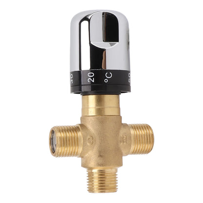 Thermostatic Mixing Valve Brass Shower Mixing Valve Hot and Cold Water Temperature Control Valve for Basin Bathroom