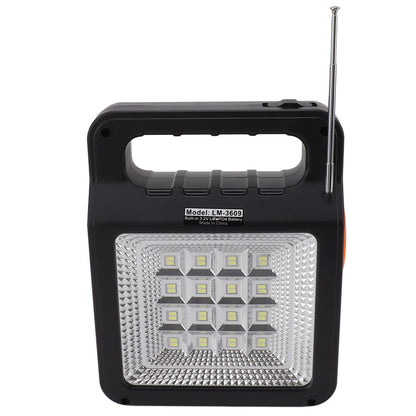 Solar Power Bank 6000mAh Bright Headlight Panel Light 3 Bulbs Portable Handle Solar Generator for Camping Travel