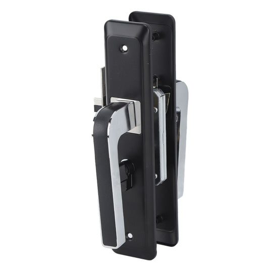 Privacy Bathroom Lever Lock Set Low Noise Door Lever Lockset Bedroom Door Handle Security Door Lever with Lock Black
