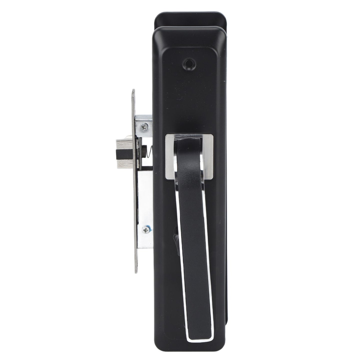 Privacy Bathroom Lever Lock Set Low Noise Door Lever Lockset Bedroom Door Handle Security Door Lever with Lock Black