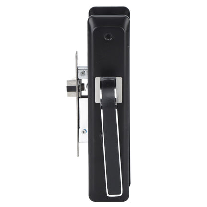Privacy Bathroom Lever Lock Set Low Noise Door Lever Lockset Bedroom Door Handle Security Door Lever with Lock Black