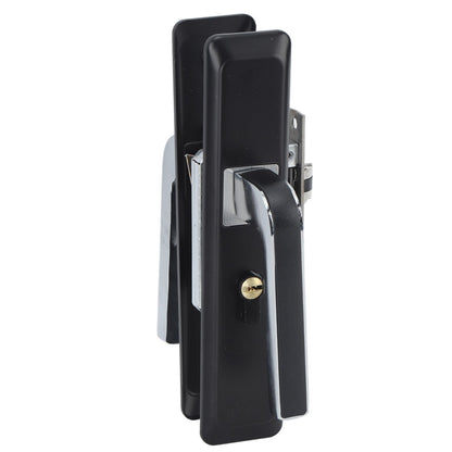 Privacy Bathroom Lever Lock Set Low Noise Door Lever Lockset Bedroom Door Handle Security Door Lever with Lock Black