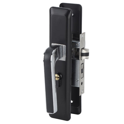 Privacy Bathroom Lever Lock Set Low Noise Door Lever Lockset Bedroom Door Handle Security Door Lever with Lock Black
