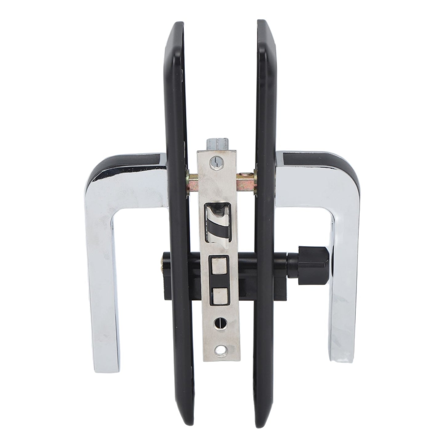 Privacy Bathroom Lever Lock Set Low Noise Door Lever Lockset Bedroom Door Handle Security Door Lever with Lock Black