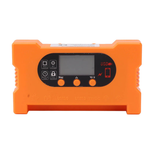 Solar Charge Controller 12V 24V Dual USB Type C Fast Charging Solar Panel Battery Regulator with LCD Display 30A