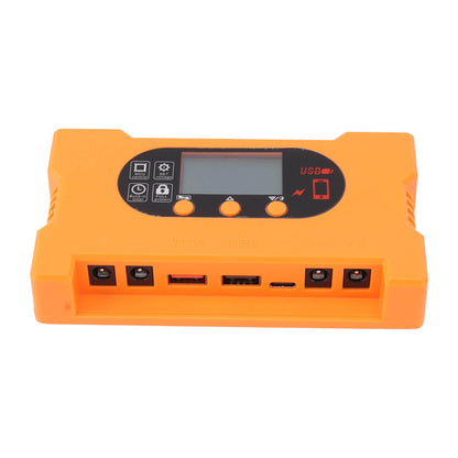 Solar Charge Controller 12V 24V Dual USB Type C Fast Charging Solar Panel Battery Regulator with LCD Display 30A