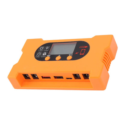 Solar Charge Controller 12V 24V Dual USB Type C Fast Charging Solar Panel Battery Regulator with LCD Display 30A