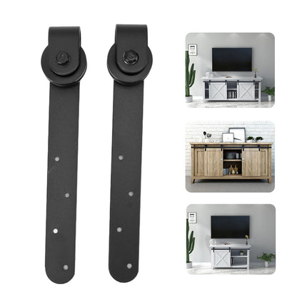 Barn Door Hardware Kit Sliding Barn Wooden Door Hardware Mini Barn Door Track for Single Double Bypass Door