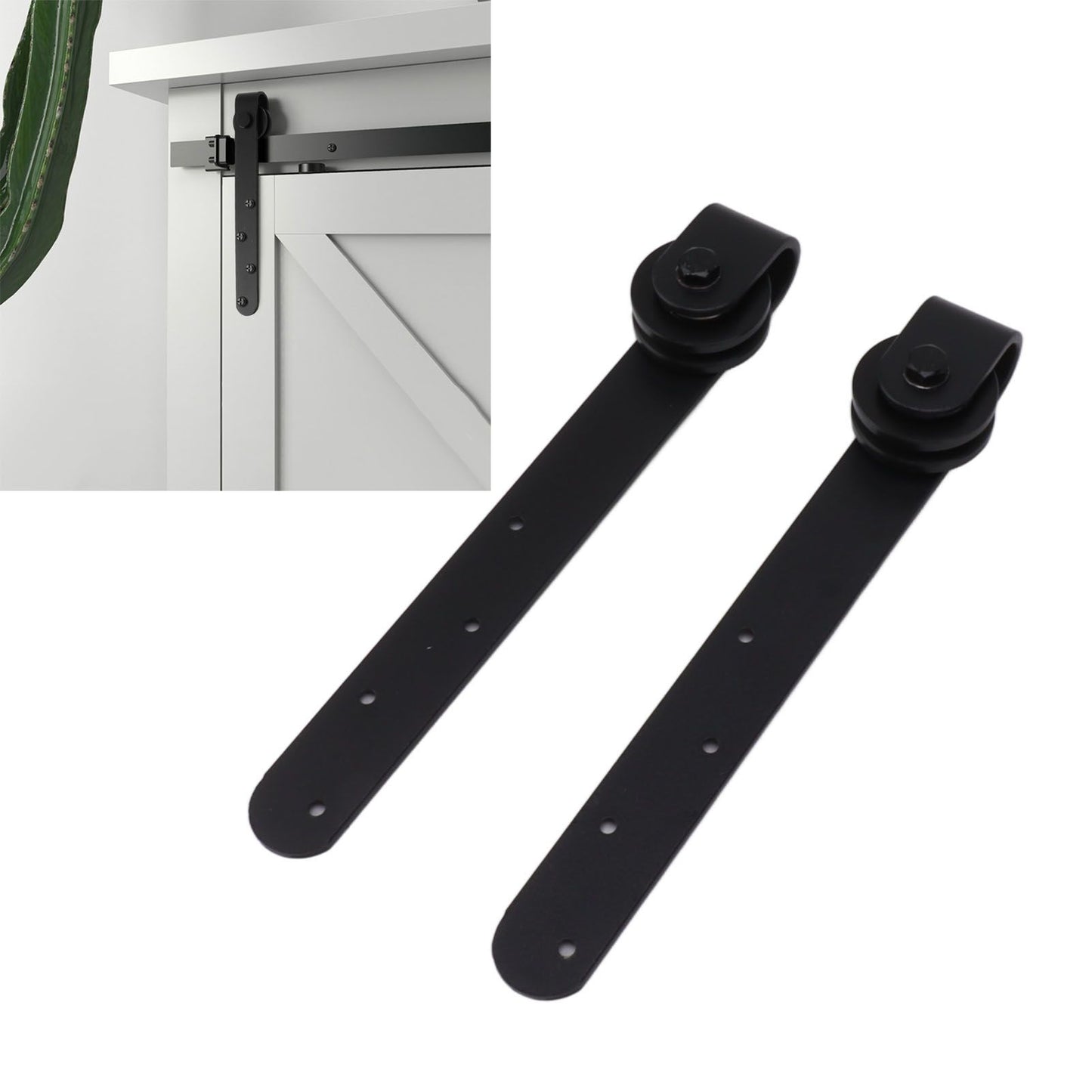 Barn Door Hardware Kit Mini Quiet Slide Easy to Install Carbon Steel Sliding Door Pulley Track Kit for Door Closet