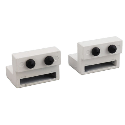 Barn Door Stopper White Sliding Barn Door Hardware Accessories with Hex Wrench for Bedroom Kitchen Living Room