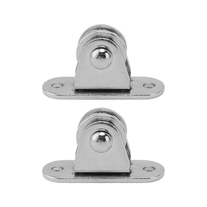 Small Pulley Block Stainless Steel Silent Pulley Roller Wall Mounted Fixed Pulley for DIY Equipment Wire Rope Rail Sliding Gate 2PCS