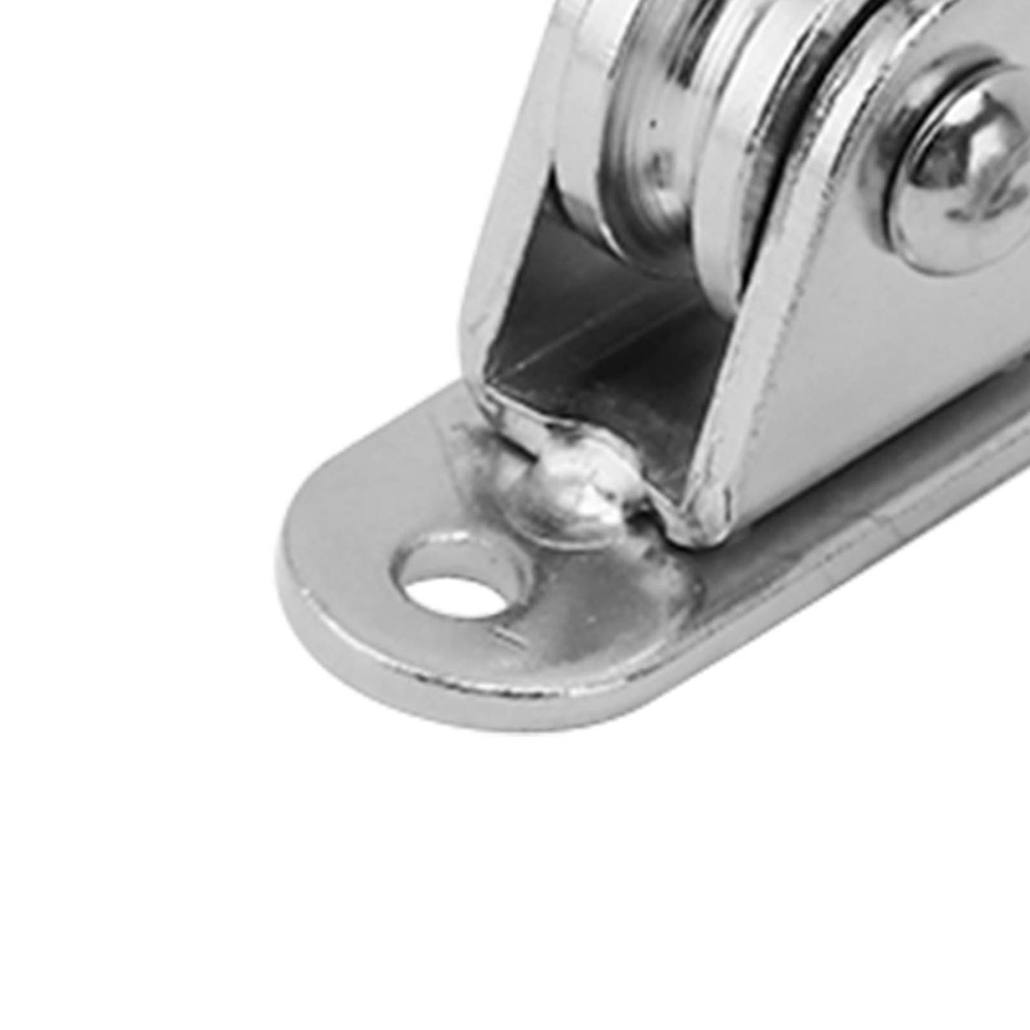 Small Pulley Block Stainless Steel Silent Pulley Roller Wall Mounted Fixed Pulley for DIY Equipment Wire Rope Rail Sliding Gate 4PCS
