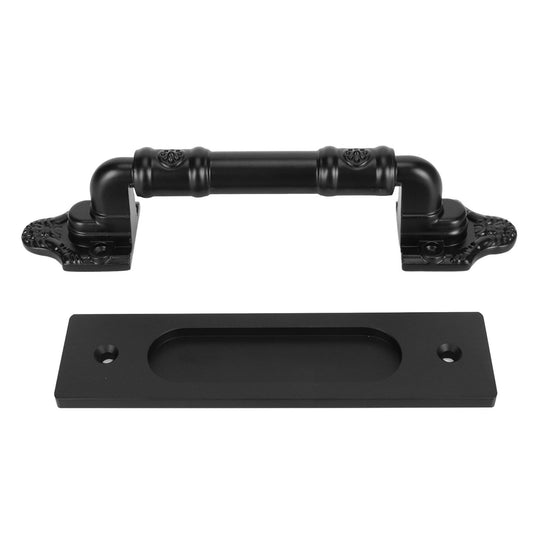 Sliding Barn Door Handle Double Sided Black Barn Door Pull Handle for Gates Garages