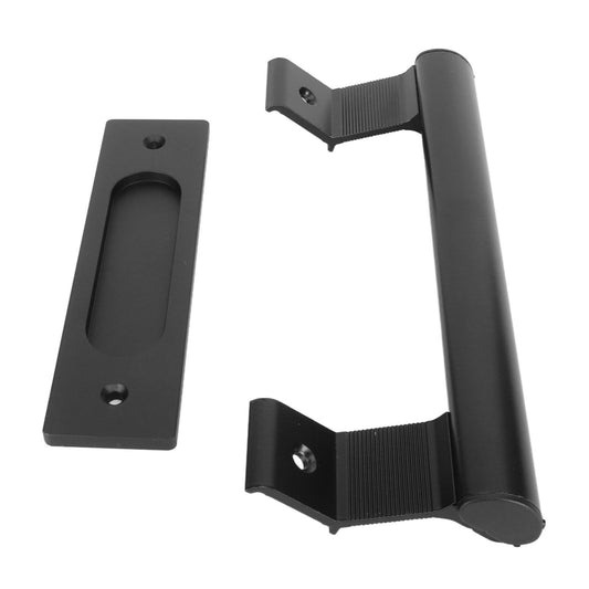 Sliding Door Handle Double Sided Universal Black Aluminum Alloy Barn Door Handles Hardwares for Home Bedroom