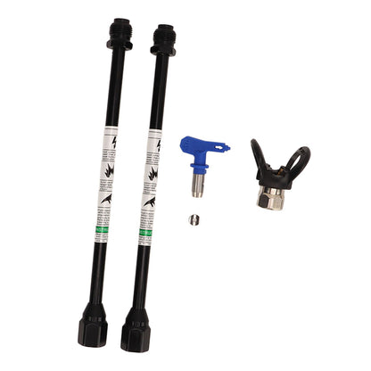 2PCS Spray Extension Rod G7/8 14 Stainless Steel Sprayer Tip Extension Pole Replacement for Home Black