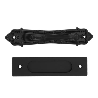 Sliding Barn Door Handle Aluminum Alloy Black Punch Free Double Sided Door Pull Handles for Gate Cabinet