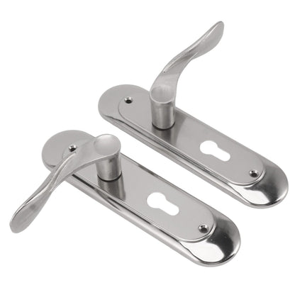 Door Interior Lever Passage Handle with Lock Easy Install Stainless Steel Door Handle for Bedroom Bathroom Closet Home
