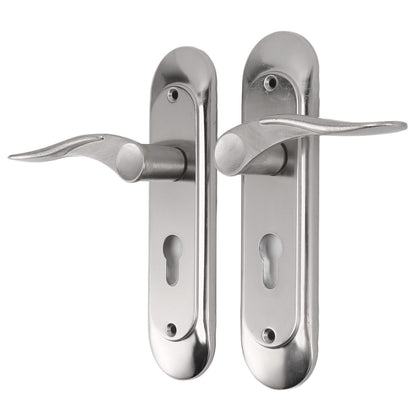 Door Interior Lever Passage Handle with Lock Easy Install Stainless Steel Door Handle for Bedroom Bathroom Closet Home