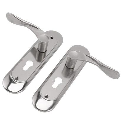 Door Interior Lever Passage Handle with Lock Easy Install Stainless Steel Door Handle for Bedroom Bathroom Closet Home