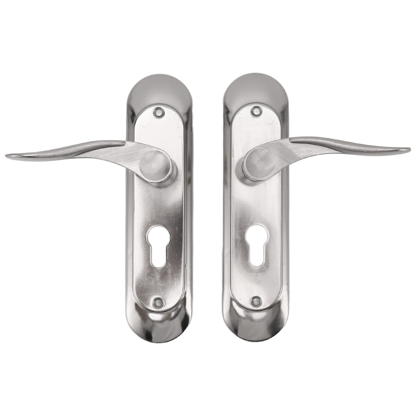 Door Interior Lever Passage Handle with Lock Easy Install Stainless Steel Door Handle for Bedroom Bathroom Closet Home