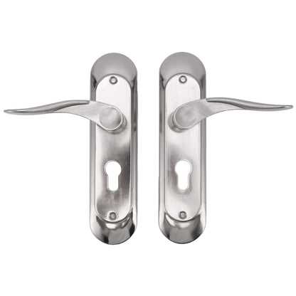 Door Interior Lever Passage Handle with Lock Easy Install Stainless Steel Door Handle for Bedroom Bathroom Closet Home