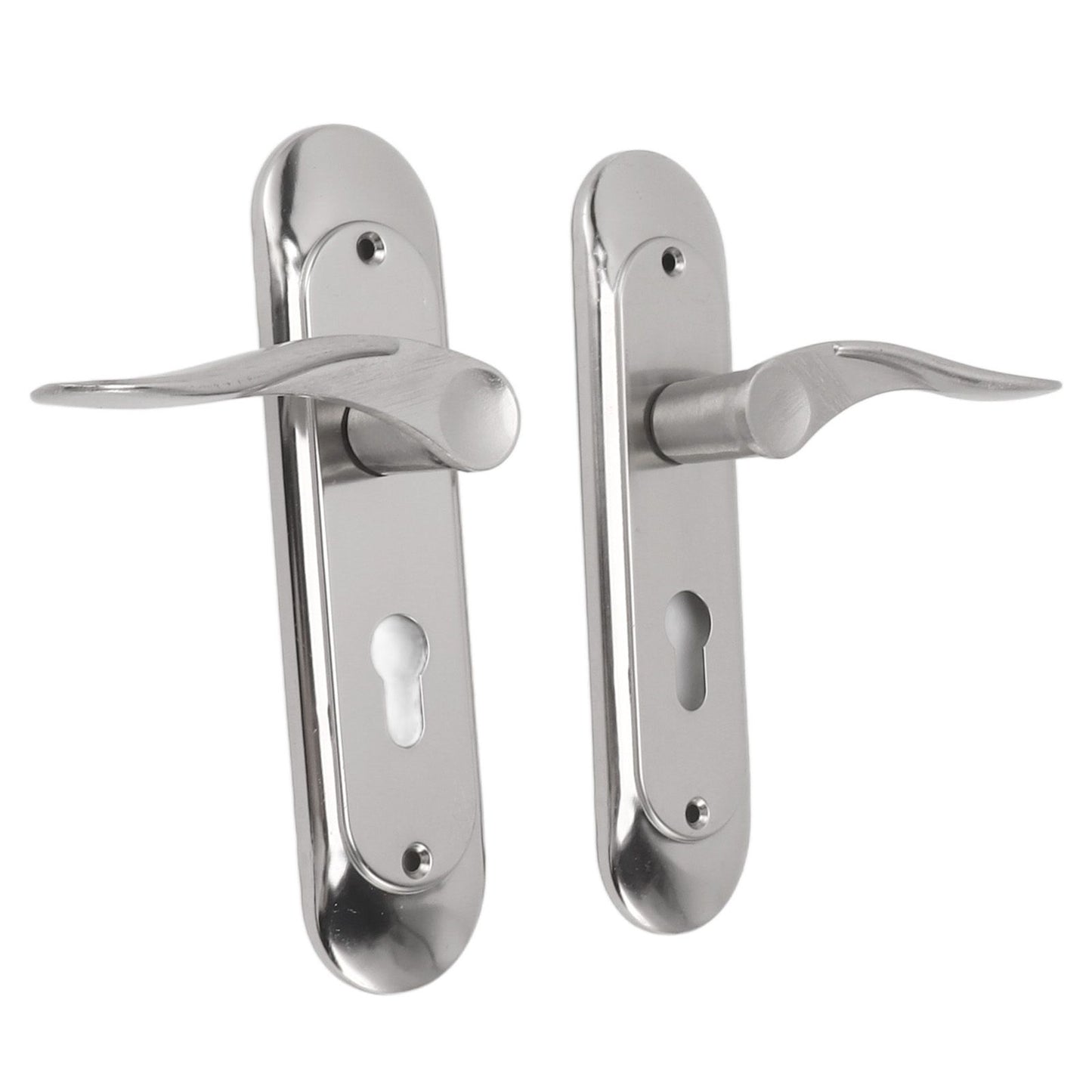 Door Interior Lever Passage Handle with Lock Easy Install Stainless Steel Door Handle for Bedroom Bathroom Closet Home