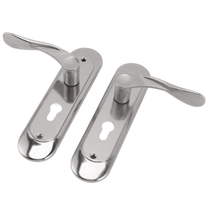 Door Interior Lever Passage Handle with Lock Easy Install Stainless Steel Door Handle for Bedroom Bathroom Closet Home