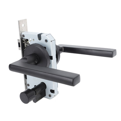 House Door Handle Lock Aluminum Black Antioxidant Coating Shock Resistance Door Lever for Bedroom Home Room