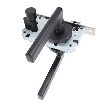 House Door Handle Lock Aluminum Black Antioxidant Coating Shock Resistance Door Lever for Bedroom Home Room