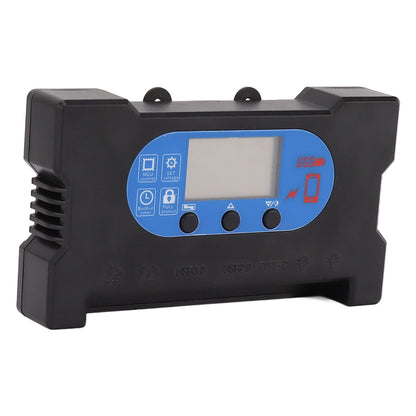 5V Solar Charge Controller Solar Panel Charge Controller with Fast Charging Dual USB Type C Port 30A