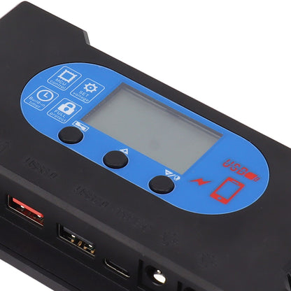 5V Solar Charge Controller Solar Panel Charge Controller with Fast Charging Dual USB Type C Port 30A