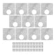 10 PCS Cabinet Hinges Repair Plate with Fixing Screws Thicken Stainless Steel Cupboard Door Hinge Repair Plate Kit for Home