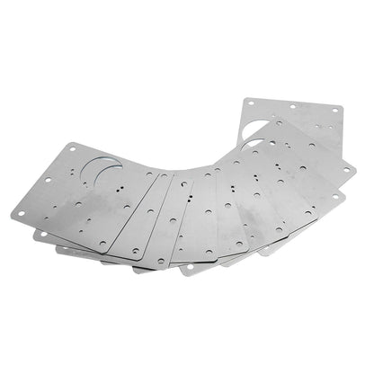 10 PCS Cabinet Hinges Repair Plate with Fixing Screws Thicken Stainless Steel Cupboard Door Hinge Repair Plate Kit for Home