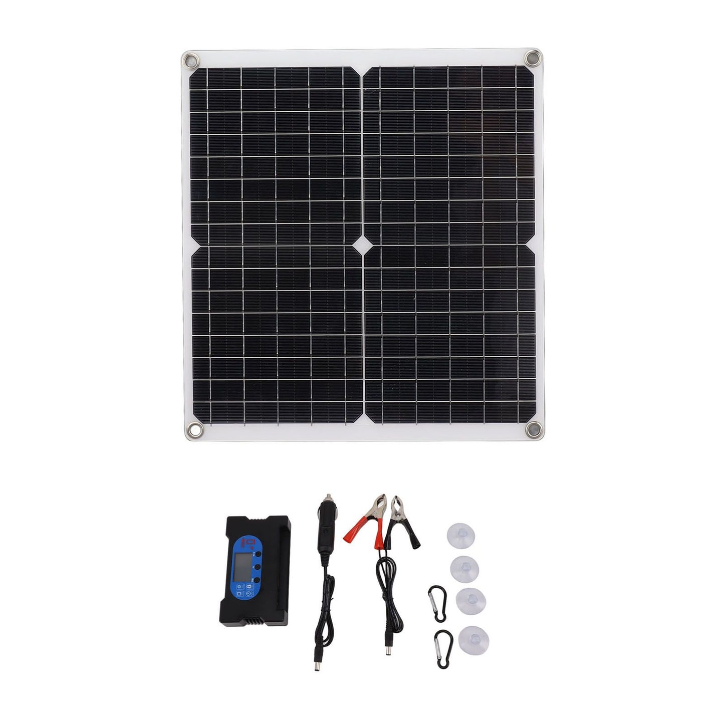 Solar Panel Charge Controller Set Monocrystalline Silicon 25W 10A Fast Charging Battery Free Drive Solar Panel Regulator for Lights Power Tools