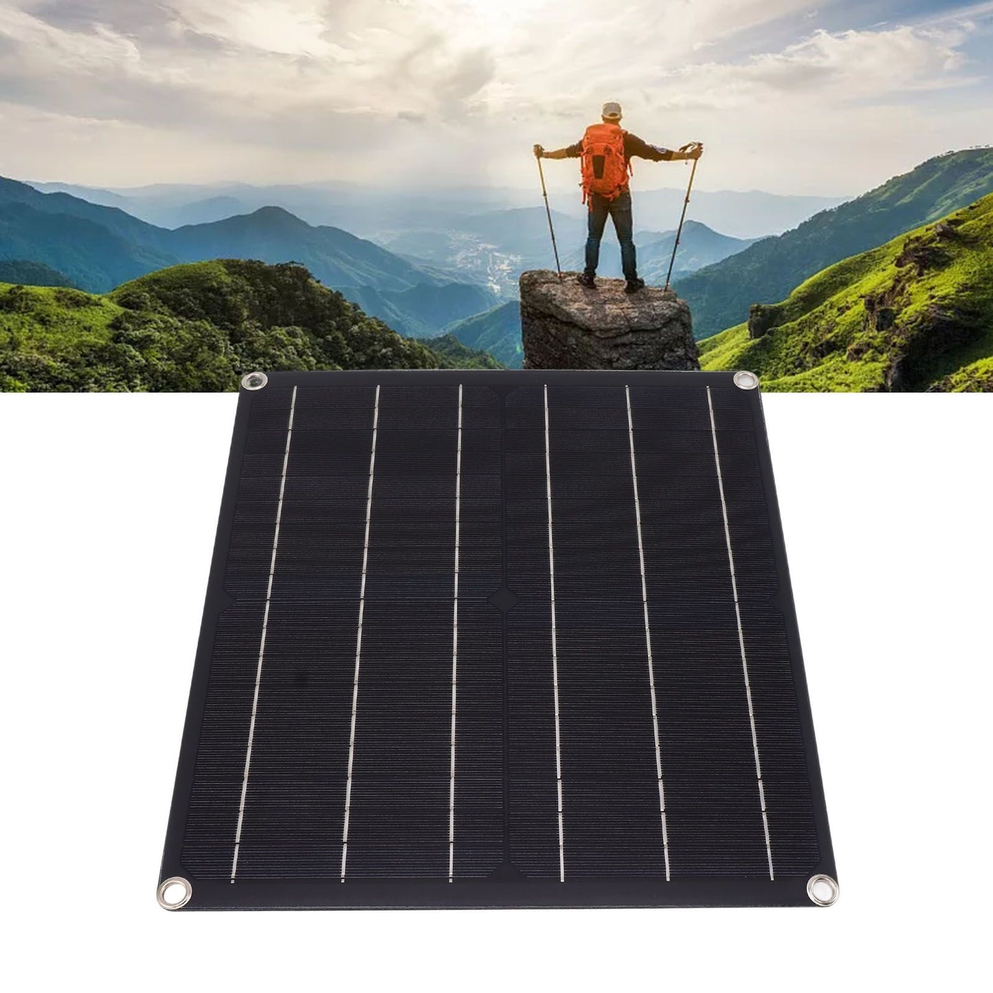 18V 25W Monocrystalline Solar Panel Kit Battery Free Direct Drive IP70 Solar Panel with 100A Fast Charging Controller