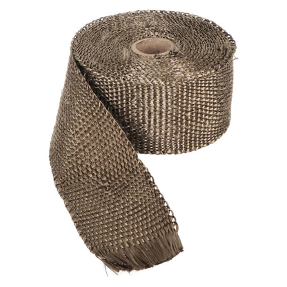 Fireproof Pipe Wrap Pipe Insulation Webbing Anti Scald Chimney Protective Wrap with 2 Clips for Furnace Tube Motorcycle Exhaust Pipes