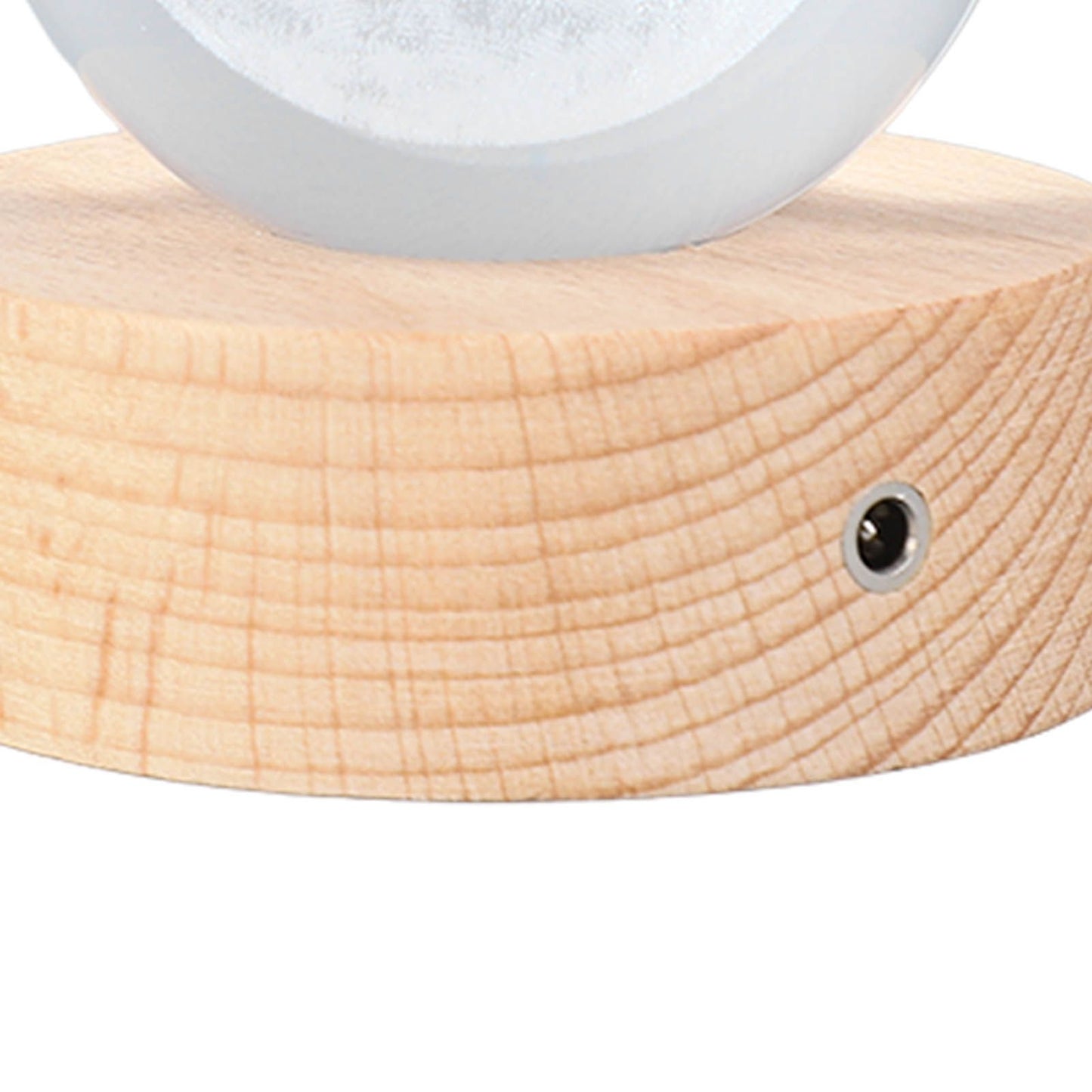 6cm 3D Crystal Ball Luminous Clear Sculpture Round Astronomy Ball Miniature Sculpture Ball Night Light Moon Crystal Ball