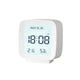 Kids Alarm Clock LED Digital Indoor Alarm Clocks with Temperature and Humidity Display for Kids White